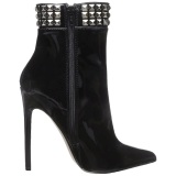 Negro Lacado 13 cm SEXY-1006 Botines tacn de aguja