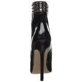 Negro Lacado 13 cm SEXY-1006 Botines tacn de aguja