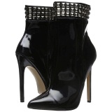 Negro Lacado 13 cm SEXY-1006 Botines tacn de aguja