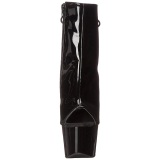 Negro Lacado 18 cm Pleaser ADORE-1018 Plataforma Botines Altos