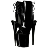 Negro Lacado 20 cm Pleaser FLAMINGO-1018 Plataforma Botines Altos