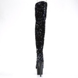 Negro Lentejuelas 20 cm ADORE-3020 botas altas overknee plataforma pole dance