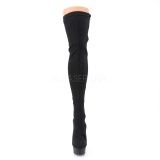 Negro Licra 15 cm DELIGHT-3003 over knee botas altas con tacn