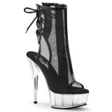 Negro Malla 16 cm Pleaser DELIGHT-1018MSH Plataforma Botines Altos