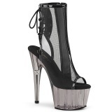 Negro Malla 18 cm Pleaser ADORE-1018MSHT Plataforma Botines Altos