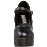 Negro Mate 11 cm MARYJANE-50 Mary Jane Plataforma Zapatos de Saln