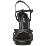 Negro Mate 12 cm FLAIR-420 Sandalias Femininas Planos