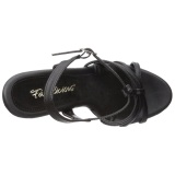 Negro Mate 12 cm FLAIR-420 Sandalias Femininas Planos