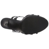 Negro Mate 12 cm FLAIR-420 Sandalias Femininas Planos