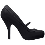 Negro Mate 12 cm retro vintage CUTIEPIE-02 zapatos mary jane con plataforma escondida