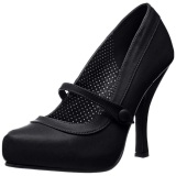 Negro Mate 12 cm retro vintage CUTIEPIE-02 zapatos mary jane con plataforma escondida