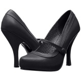 Negro Mate 12 cm retro vintage CUTIEPIE-02 zapatos mary jane con plataforma escondida