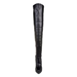 Negro Mate 13,5 cm INDULGE-3000 Botas Over Knee Plataforma