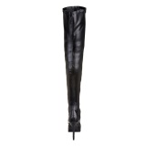 Negro Mate 13,5 cm INDULGE-3000 Botas Over Knee Plataforma