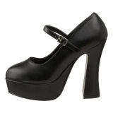 Negro Mate 13 cm DOLLY-50 Mary Jane Plataforma Zapatos de Saln