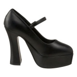 Negro Mate 13 cm DOLLY-50 Mary Jane Plataforma Zapatos de Saln