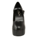 Negro Mate 13 cm DOLLY-50 Mary Jane Plataforma Zapatos de Saln