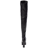 Negro Mate 13 cm ELECTRA-3000Z Largas Botas Altas para Hombres