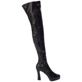 Negro Mate 13 cm ELECTRA-3000Z over knee botas altas con tacn