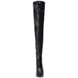 Negro Mate 13 cm ELECTRA-3000Z over knee botas altas con tacn