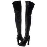 Negro Mate 13 cm ELECTRA-3000Z over knee botas altas con tacn