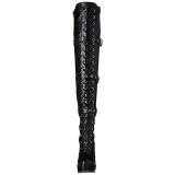 Negro Mate 13 cm ELECTRA-3028 Largas Botas Altas para Hombres