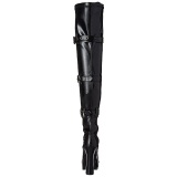 Negro Mate 13 cm ELECTRA-3028 Largas Botas Altas para Hombres