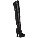 Negro Mate 13 cm ELECTRA-3028 Largas Botas Altas para Hombres