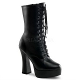 Negro Mate 13 cm Pleaser ELECTRA-1020 Plataforma Botines Altos