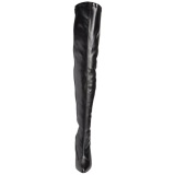 Negro Mate 13 cm SEDUCE-3000 Largas Botas Altas para Hombres