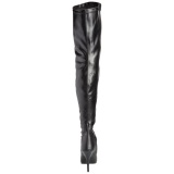 Negro Mate 13 cm SEDUCE-3000 Largas Botas Altas para Hombres