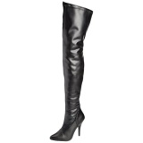 Negro Mate 13 cm SEDUCE-3000 Largas Botas Altas para Hombres