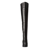 Negro Mate 13 cm SEDUCE-3010 Largas Botas Altas para Hombres