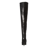 Negro Mate 13 cm SEDUCE-3010 Largas Botas Altas para Hombres