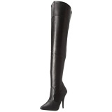 Negro Mate 13 cm SEDUCE-3010 Largas Botas Altas para Hombres