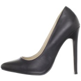 Negro Mate 13 cm SEXY-20 zapatos tacn de aguja puntiagudos