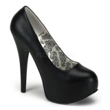 Negro Mate 14,5 cm Burlesque BORDELLO TEEZE-06 Plataforma Zapatos de Saln