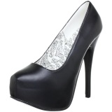 Negro Mate 14,5 cm Burlesque BORDELLO TEEZE-06 Plataforma Zapatos de Saln