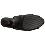 Negro Mate 15,5 cm DELIGHT-1016 Plataforma Botines Punta Abierta