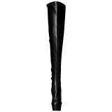 Negro Mate 15,5 cm DELIGHT-3000 over knee botas altas con tacn