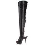 Negro Mate 15,5 cm DELIGHT-3017 Botas Altas Plataforma