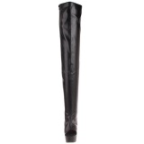 Negro Mate 15,5 cm DELIGHT-3017 Botas Altas Plataforma