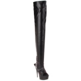 Negro Mate 15,5 cm DELIGHT-3017 Botas Altas Plataforma