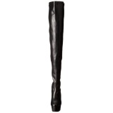 Negro Mate 15,5 cm DELIGHT-3063 Botas altas plataforma