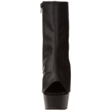 Negro Mate 15 cm DELIGHT-1018 Plataforma Botines Altos