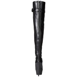 Negro Mate 15 cm DELIGHT-3025 Botas Altas Plataforma