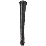 Negro Mate 15 cm DELIGHT-3050 Botas Altas Plataforma