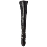 Negro Mate 15 cm DELIGHT-3050 Botas Altas Plataforma