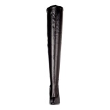 Negro Mate 15 cm DOMINA-3000 Largas Botas Altas para Hombres