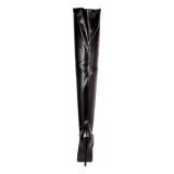 Negro Mate 15 cm DOMINA-3000 over knee botas altas con tacn